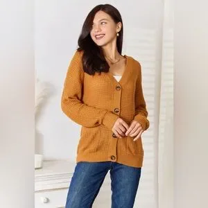Double Take | Sweaters | Double Take Drop Shoulder Button